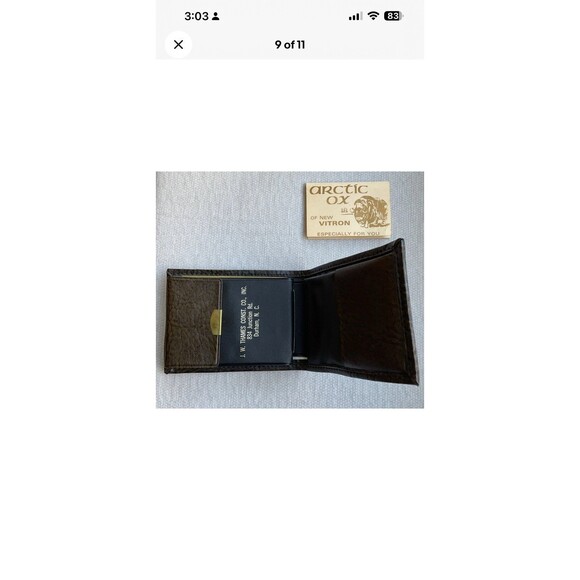 Vitronic Vitron Artic Ox Men’s Faux Leather Wallet vVntage 1980’s NEW - Picture 9 of 11